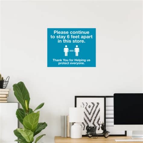 Thank You For Practicing Social Distancing Poster Zazzle