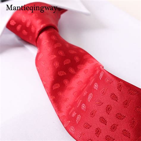 mantieqingway formal business suit skinny tie necktie fashion paisley tie solid color polyester