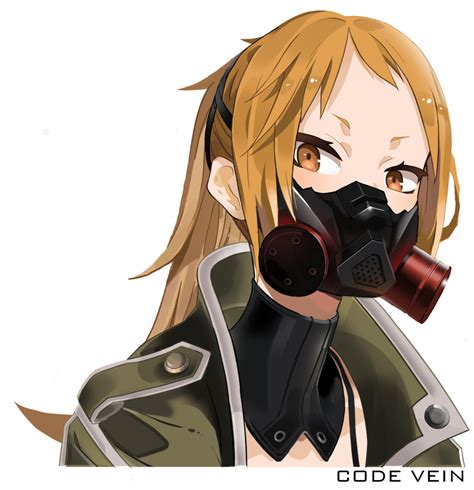 Rin Murasame Code Vein Highres 1girl Brown Eyes Coat Copyright