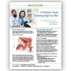 Is Prostate Cancer Screening Right For Me Fact Sheet