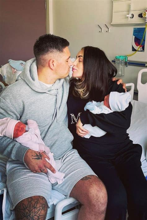 Amy Childs Shares First Pictures Of Newborn Twins Following Labour