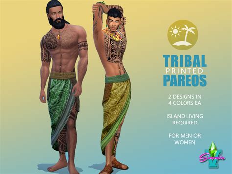 The Sims Resource Simmiev Tribal Printed Maros Sims 4