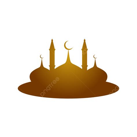 Gambar Siluet Emas Masjid Kubah Mesjid Clipart Islamik Png Dan