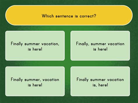 Commas Are Used To Separate Words And Phrases In Sentences Practice