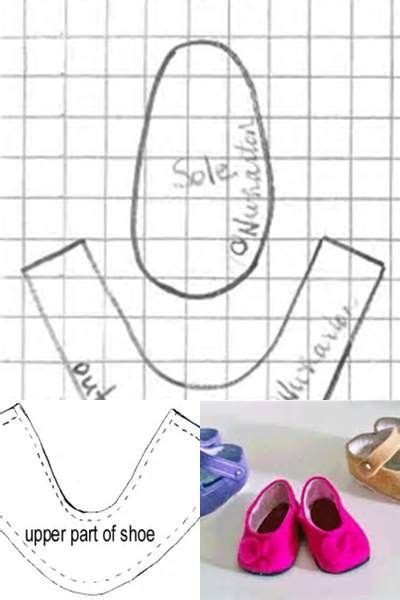 Free Printable For Doll Shoe Pattern 18 Bing Images Com Imagens
