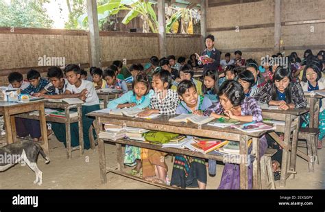 Children In Village School Myanmar Stock Photo Alamy