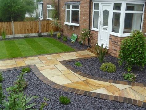 Curved Front Garden Paving Make Your Home Design Dreams Come True