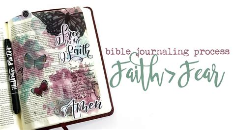 Bible Journaling Process Faith Over Fear Youtube