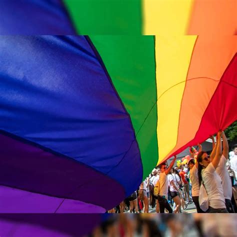 90150cm Gay Pride Lesbian Flagspolyester Printing Lgbt Rainbow Flag