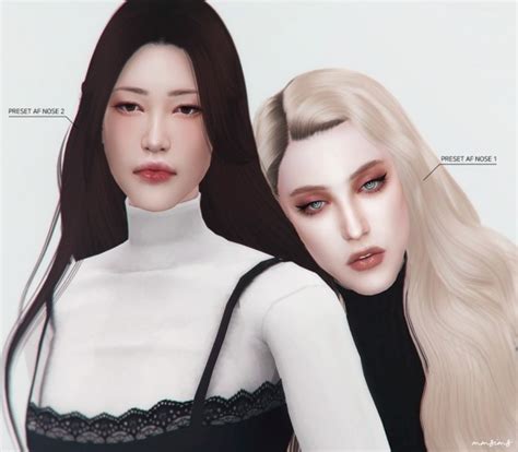 Sims 4 downloads · cc · clothes · hair · furniture · mods · custom content. Preset af Nose 1 & 2 at MMSIMS » Sims 4 Updates