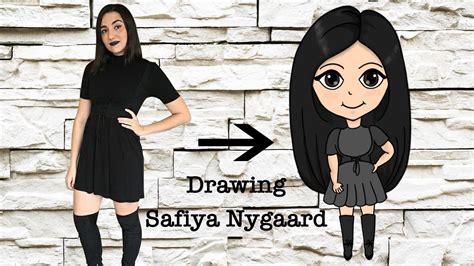 How To Draw Safiya Nygaard Famous Youtuber Cute Digital Drawing