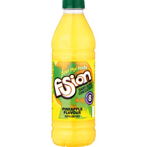 Fusion Pineapple Flavoured Concentrated Dairy Blend 1l Fruit Concentrates Squash