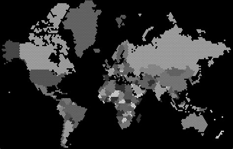 Vector Dotted Grey Scale World Map 169560 Vector Art At Vecteezy