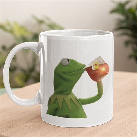 Kermit Sipping Tea But Thats None Of My Business Mug Etsy