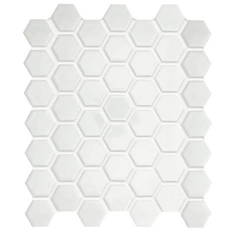 Daltile Restore Bright White 10 In X 12 In Glazed Ceramic Hexagon