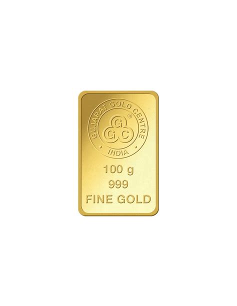 Gujarat Gold Centre Gold Bar Of 100 Gram 24kt In 999 Purity Fineness