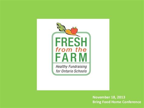 Fresh From The Farm Healthy Fundraising For Ontario Schools