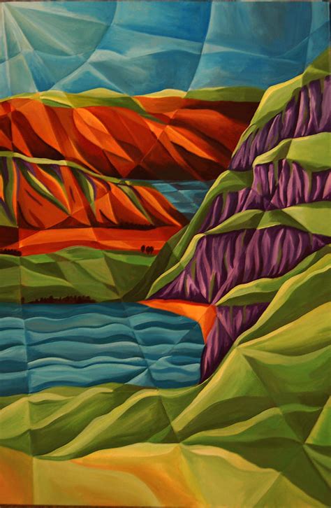 View From A Mountainside Painting By Tiffany Budd Fine Art America