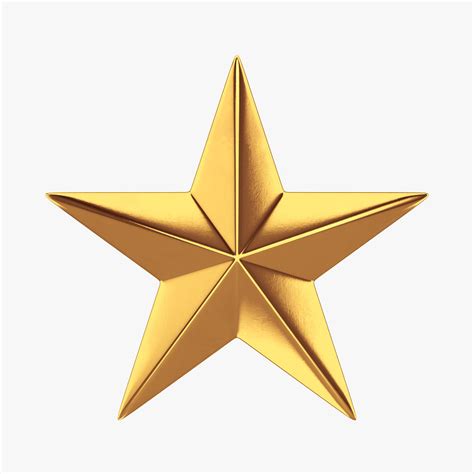 3d Gold Star Cgtrader