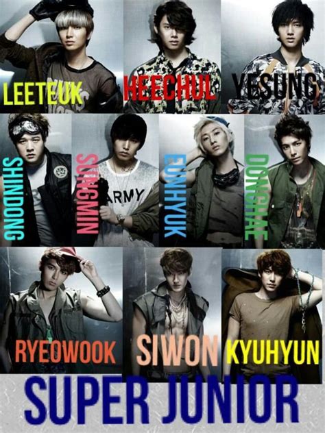 Super Junior Names Of Members Luv Kpop