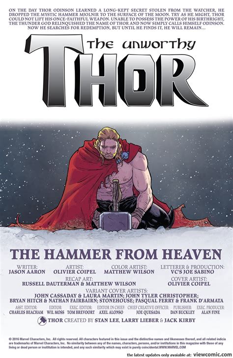 The Unworthy Thor 001 2017 Read The Unworthy Thor 001 2017 Comic