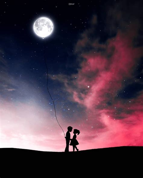 Una Imagen De Amor 🌖 Sky Art Anime Art Beautiful Night Sky Wallpaper