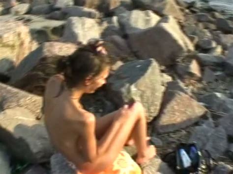 Petite Russian Babe Dasha Shows Off Her Naked Body On Rocky Beach Mylust Com Video