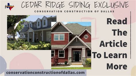 Cedar Ridge Siding Exclusive Conservation Construction Of Dallas
