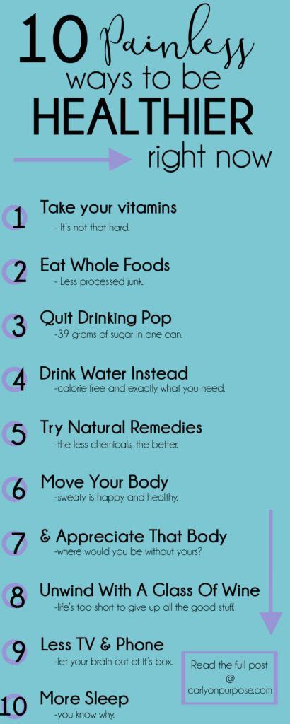 Painless Ways To Get Healthier Right Now Ways To Be Healthier How To Stay Healthy Get Healthy