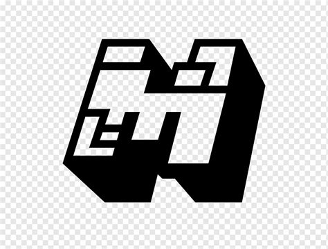 The Logo For Minecraft Is Shown In Black And White