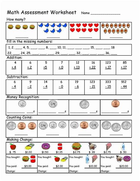 Basic Math Worksheets For Kindergarten Workssheet List