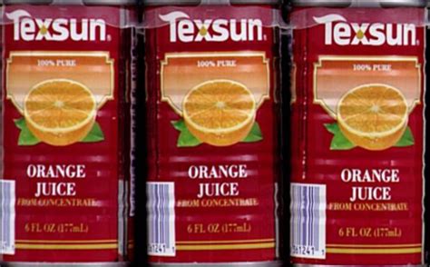 Texsun Unsweetened Orange Juice 6 Ct 6 Fl Oz Kroger