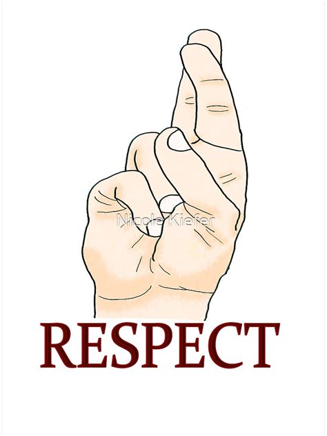 Respect In Sign Language Poster For Sale By Nicolek Design Redbubble