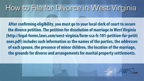 Generally, the circuit court with jurisdiction for your case is the circuit court in the your spouse cannot threaten or blackmail you into leaving; How to File For Divorce in West Virginia - YouTube