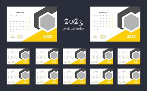 Premium Vector Desk Calendar 2023