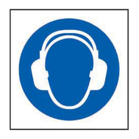 Centurion Wear Ear Protection Symbol Sign Self Adhesive Vinyl