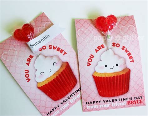Valentine Lollipop Party Card Printable For Party Or School Classroom