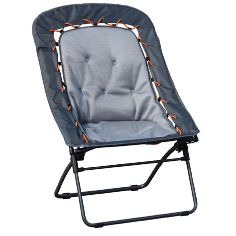 It has a back with nylon fittings, making the chair. Oversize Bungee Chair—Sears