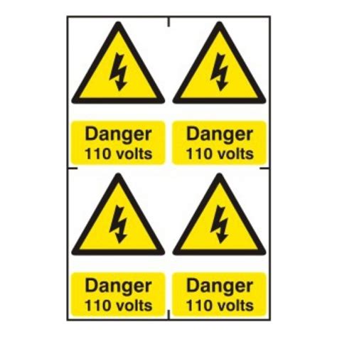 Danger 110 Volts Hazard Sign Rsis