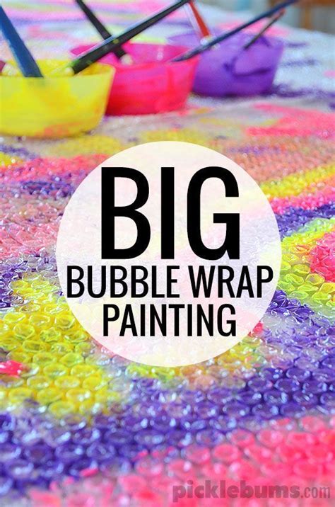 Big Bubble Wrap Painting Bubble Wrap Crafts Bubble Wrap Art Kids