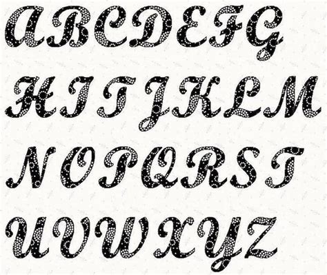 Alphabet Script 6 Inch Stencil Craftsy Free Stencils Printables