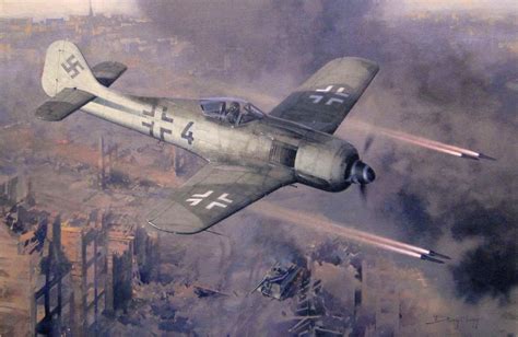 Original Painting Of Fw 190 During Battle Of Stalingrad