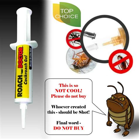 Doctor Roach Pest Control Cockroach Gel Bait Syringe Tip Indoor Outdoo