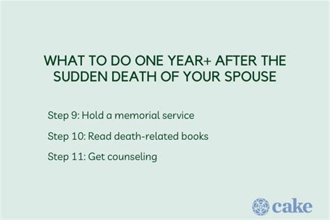 What To Do When Your Spouse Dies Suddenly 11 Steps Cake Blog