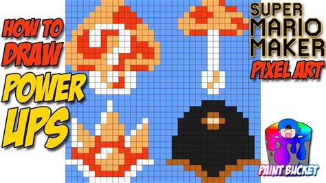 Super Mario Maker All Exclusive Power Ups Nintendo Bit Pixel Art