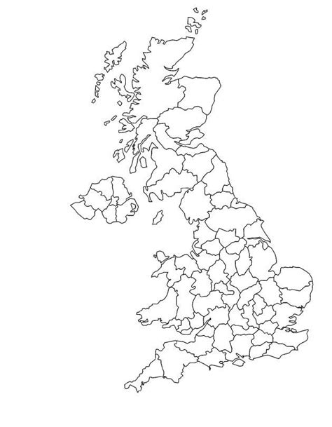 6 Free Printable Blank Map Of England And Labeled With Cities World