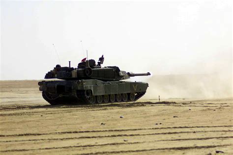 A Us Marine Corps Usmc M1a1 Abrams Main Battle Tank Mbt From