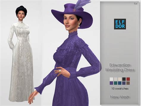 The Sims Resource Edwardian Wedding Dress