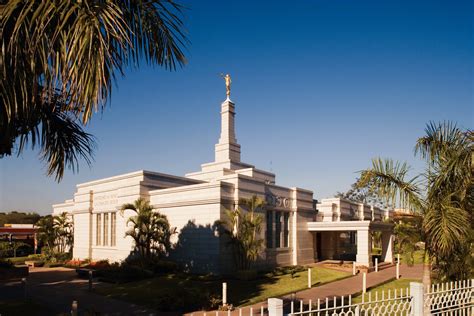 It's relatively small compared to its neighbours, with an area of 406,752 km2: Asunción Paraguay Temple and Palms
