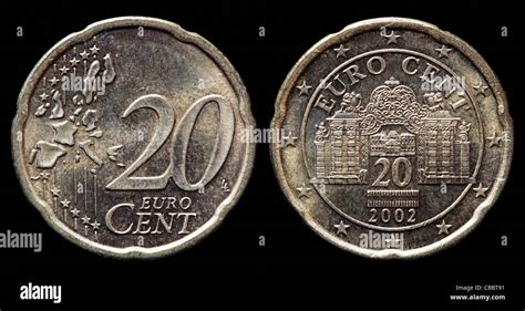 20 Euro Cent Coin Austria 2002 Stock Photo Alamy